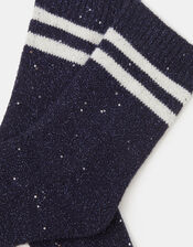 Varsity Stripe Sequin Socks, , large