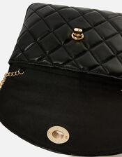 Quilted Clutch Bag, Black (BLACK), large