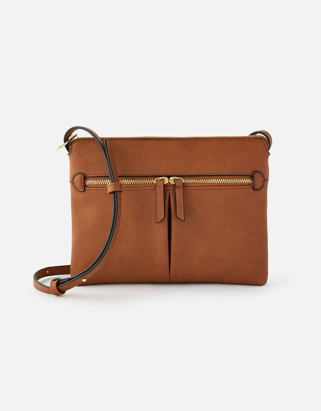 Ella Cross-Body Bag, Tan (TAN), large