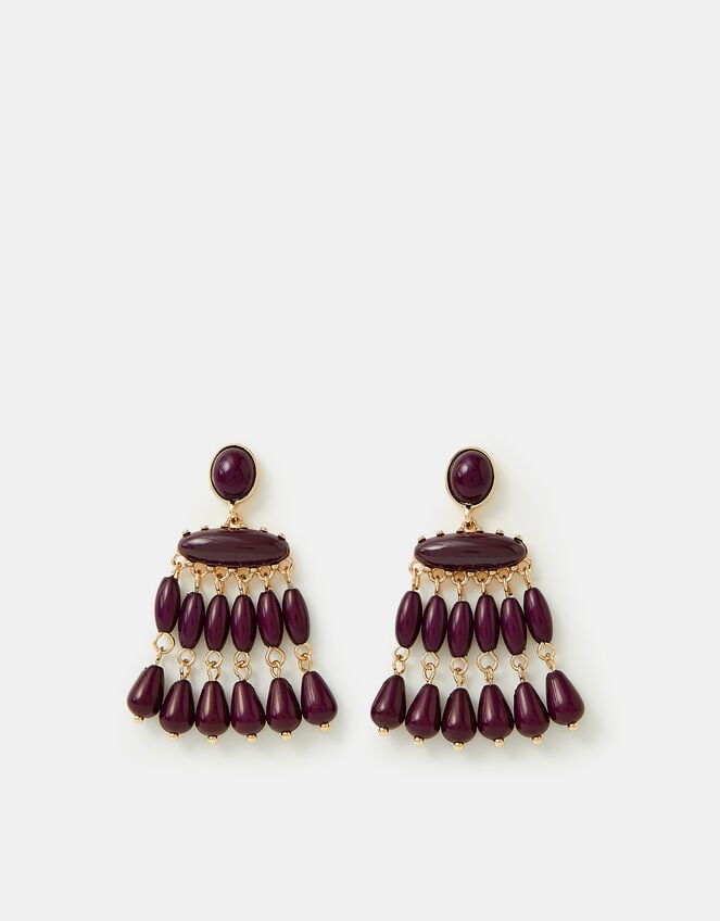 Beaded Chandelier Drop Earrings, , large