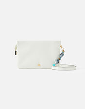 Beaded Strap Cross-Body Bag, White (WHITE), large