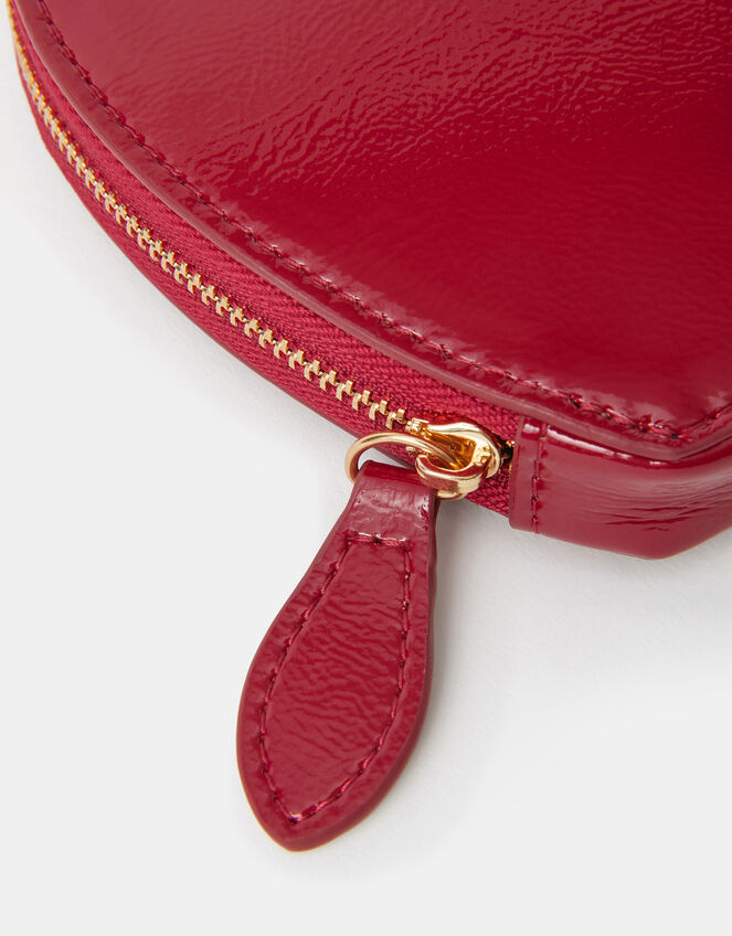 Patent Heart Purse, Red (RED), large