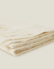 Plain Tassel Scarf, Natural (NATURAL), large