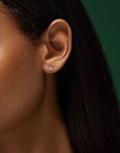 14ct Gold-Plated Titanium Flatback Stud Earrings, , large