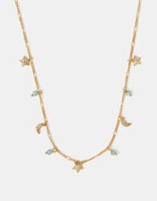 14ct Gold-Plated Celestial Charm Necklace, , large