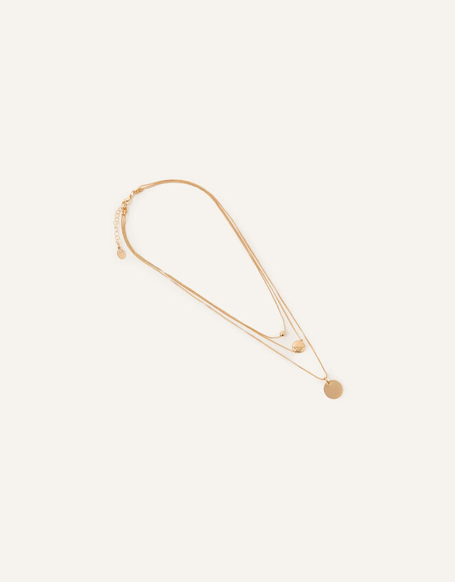 Classic Discs Layered Necklace, , large