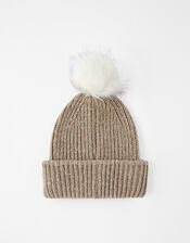Pom-Pom Beanie, Gold (GOLD), large