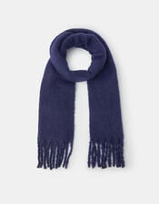 Super Soft Plain Scarf, Blue (NAVY), large