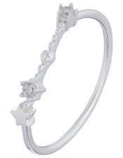 Sterling Silver Constellation Ring - Aquarius, White (ST CRYSTAL), large