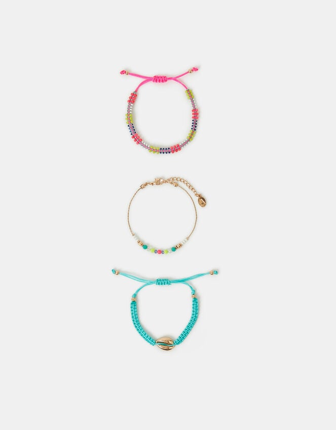 3-Pack Shell Beaded Mix Bracelets, , large