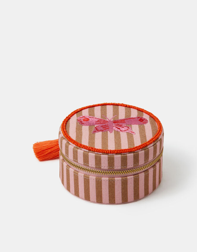 Butterfly Stripe Travel Jewellery Box, , large