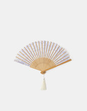 Floral Print Foldable Fan, , large