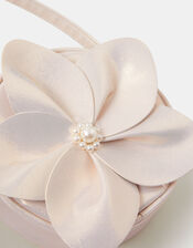 Girls Appliqué Flower Handbag, , large