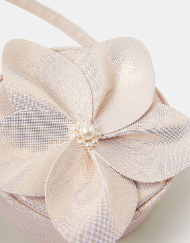 Girls Appliqué Flower Handbag, , large