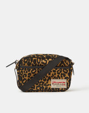Canvas Crossbody Bag, Leopard (LEOPARD), large
