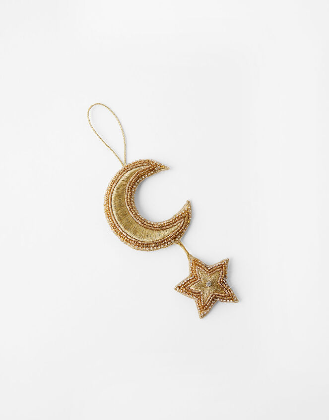 Embellished Moon and Star Decoration, , large