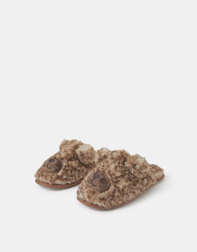 Teddy Mule Slippers, Brown (BROWN), large