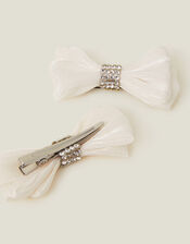 2-Pack Girls Bow Salon Clips , , large