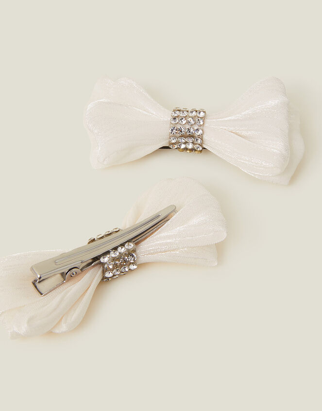 2-Pack Girls Bow Salon Clips , , large