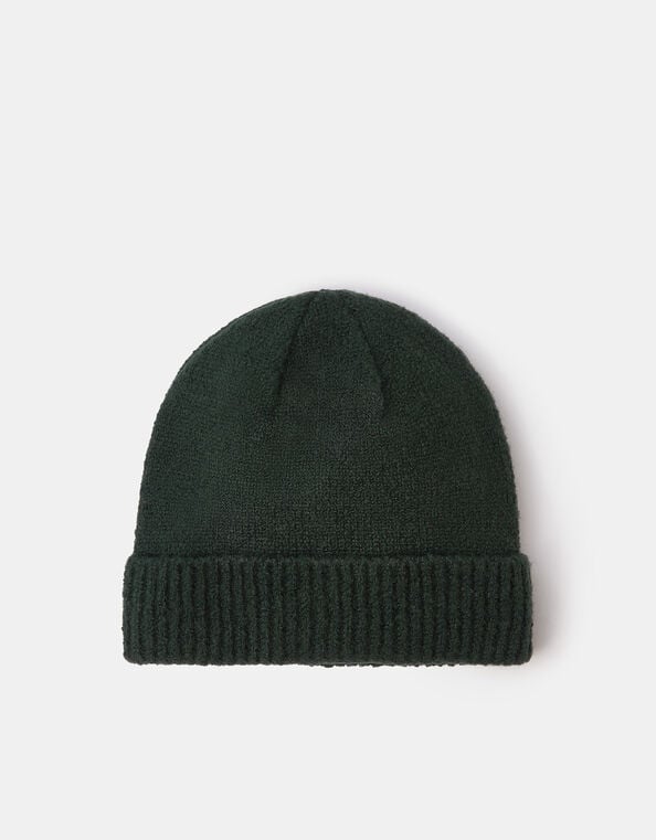 Plain Beanie Hat, Green (GREEN), large