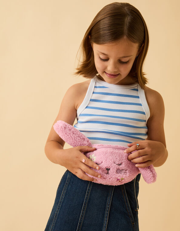 Girls Borg Bunny Belt Bag, , large