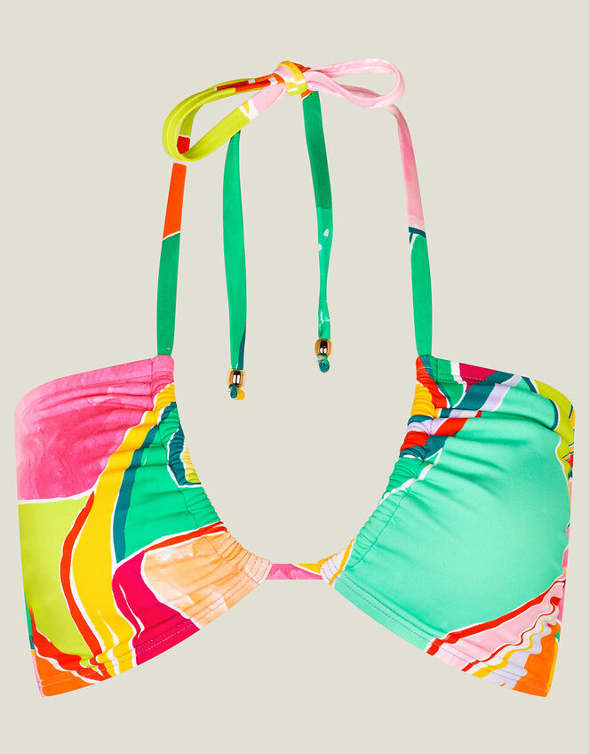 Abstract Print Bikini Top, Multi (BRIGHTS MULTI), large