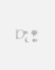 Sterling Silver Celestial Adornment Earring Set, , large