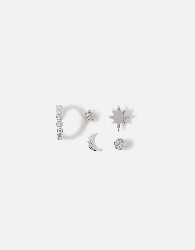 Sterling Silver Celestial Adornment Earring Set, , large