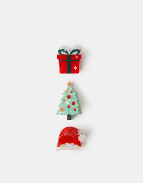 3-Pack Mini Christmas Claw Clips, , large