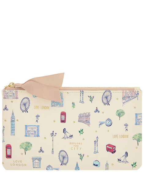 All Over London Print Pencil Case, , large