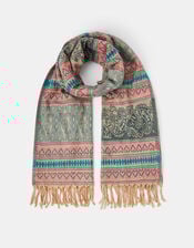 Paisley Blanket Scarf, , large
