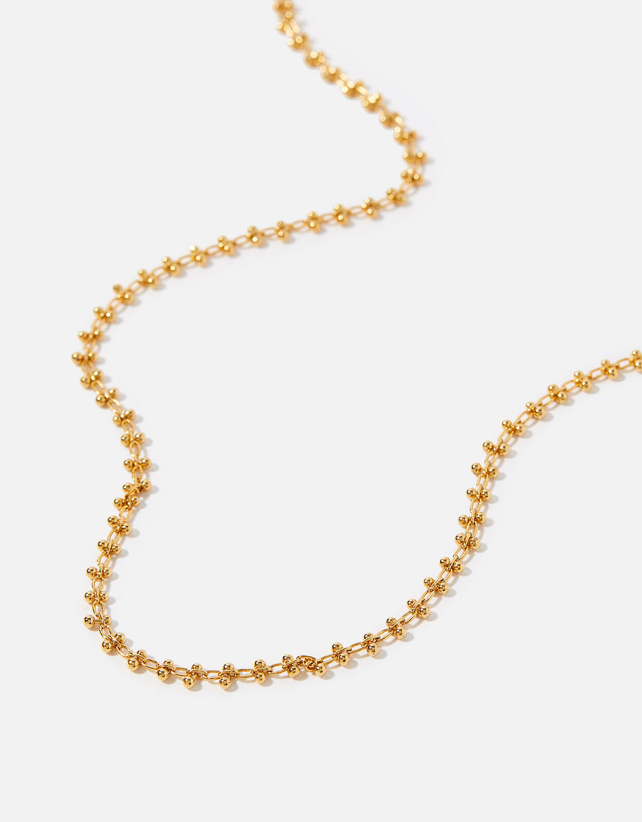 Gold bobble chain necklace clearance