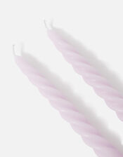 Twisted Taper Candle Set, Purple (LILAC), large
