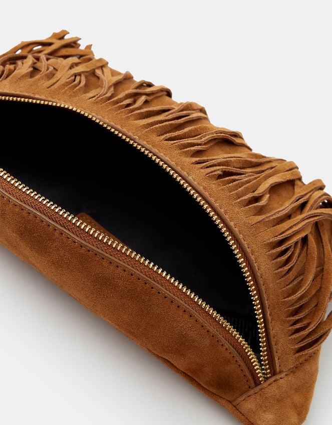 Fringe Suede Sling Bag, , large