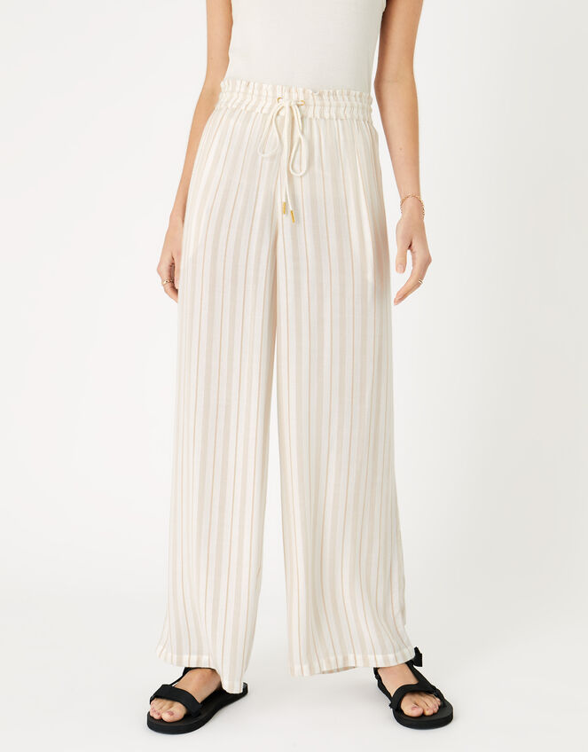 Striped Beach Trousers, Tan (TAN), large