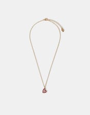 Enamel Heart Pendant Necklace, , large