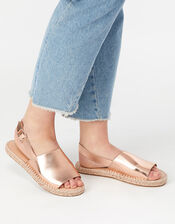 Singapore Ankle Strap Espadrilles, Gold (ROSE GOLD), large