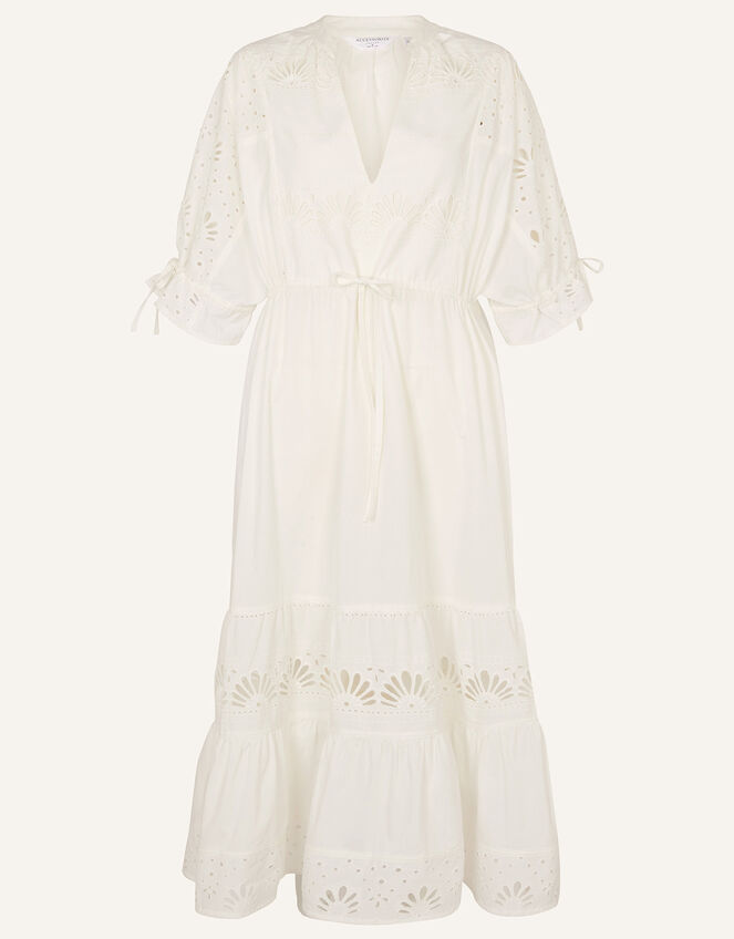 Mixed Shell Broderie Dress White | Beach holiday dresses | Accessorize UK