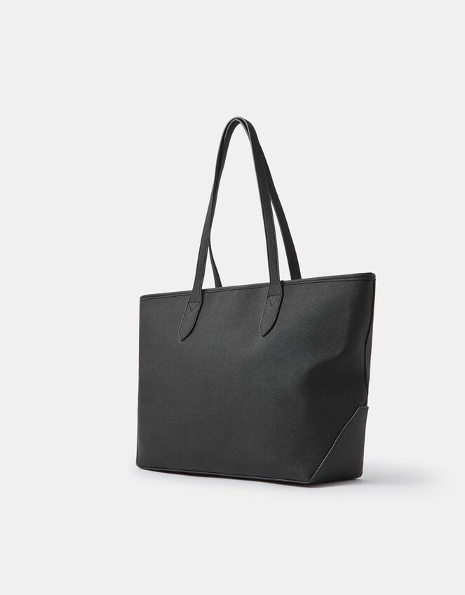 Plain Tote Bag, Black (BLACK), large