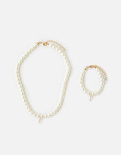 Pearl Drop Jewellery Set , , large