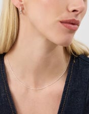 Sterling Silver Twisted Chain Necklace, , large