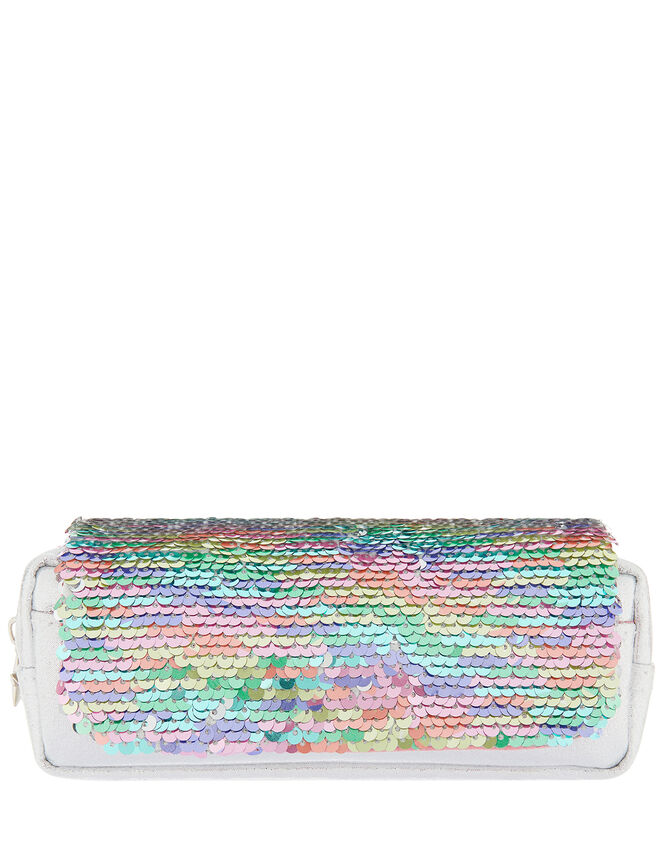 Reversible Rainbow Sequin Pencil Case, , large