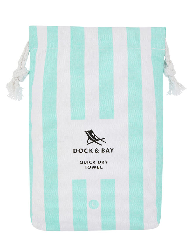 Dock And Bay Striped Beach Towel, Green (GREEN), large