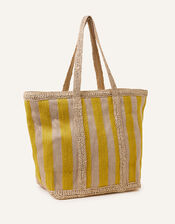 Striped Large Beach Tote Bag, , large