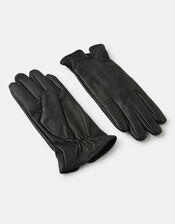 Luxe Leather Gloves, Black (BLACK), large