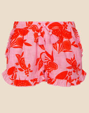 Girls Fruity Floral Shorts, Pink (PINK), large