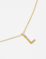 Gold Vermeil Initial Pendant Necklace - L, , large