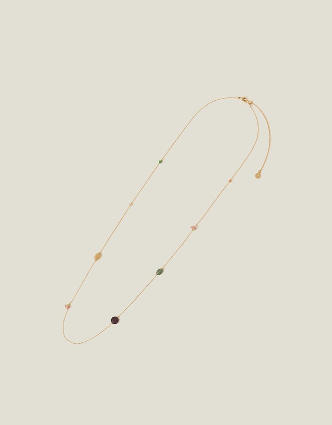 14ct Gold-Plated Long Beaded Necklace, , large