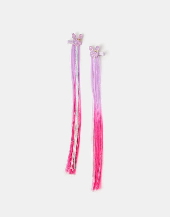 2-Pack Girls Bunny Fake Hair Clips, , large
