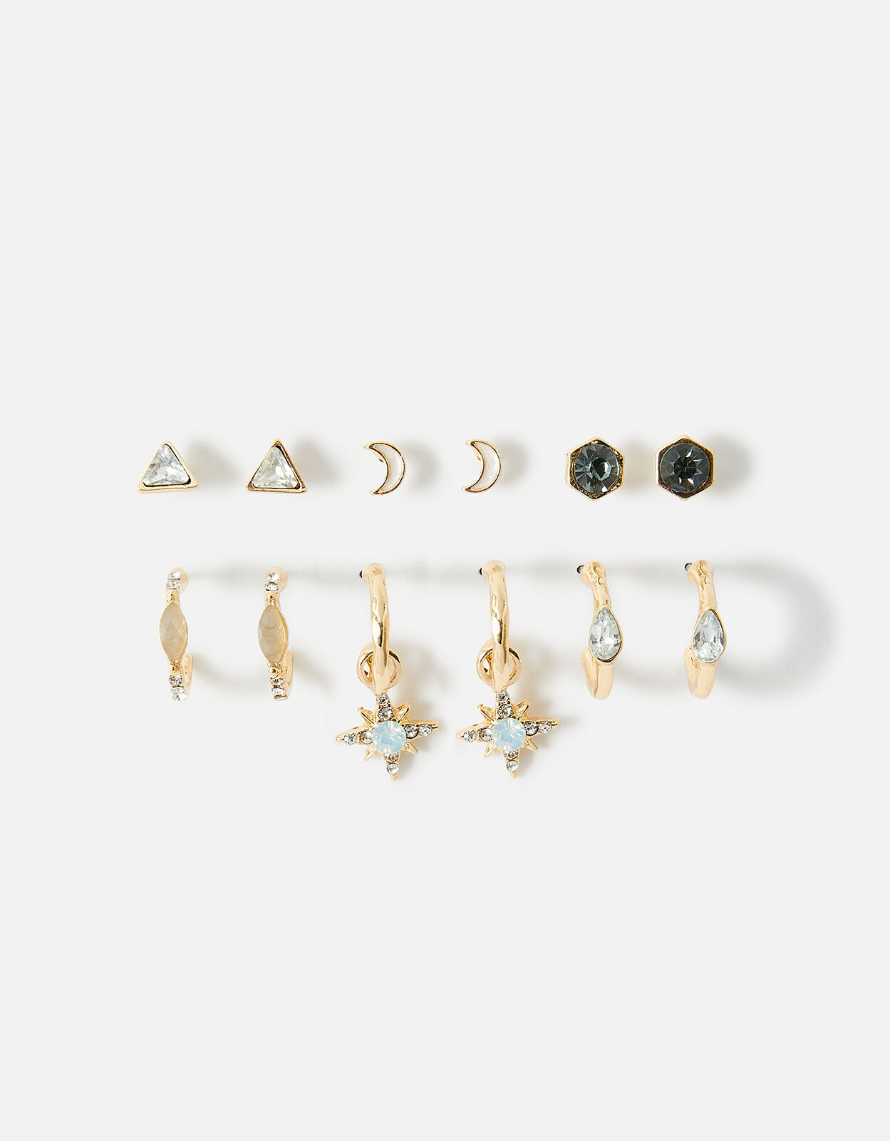 Star and Moon Earring 6 Pack